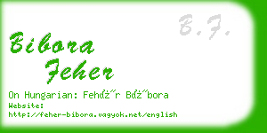 bibora feher business card